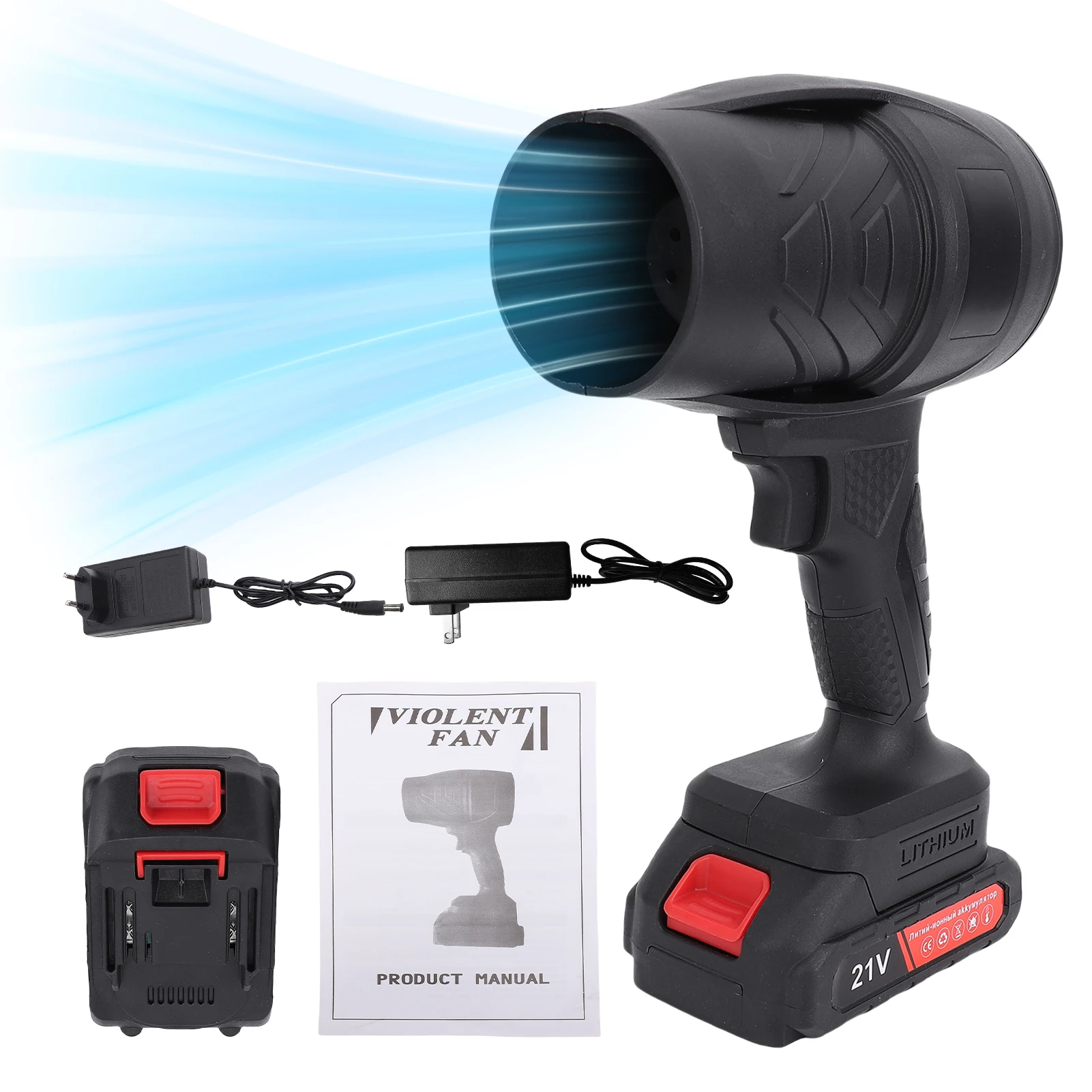 

Беспроводная воздуходувка 21 В, автомобильная сушилка, портативная воздушная тряпка с 2 перезаряжаемыми батареями, воздуходувка для листьев с регулируемой скоростью для автомойки, Outdo