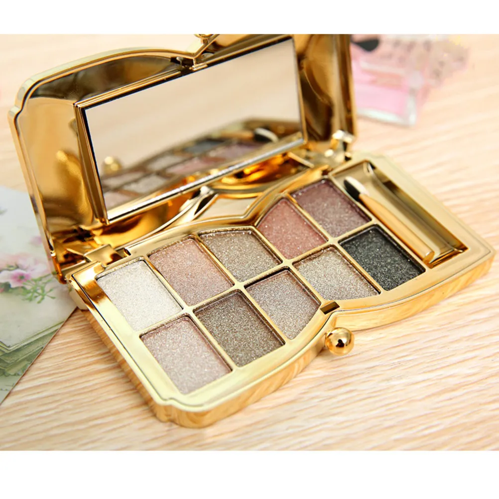 10 Color Pearl Eye Shadow Palette Smooth Pigmented Formula Anti Sweat Waterproof Breathable Eye Makeup for All Skin Tones