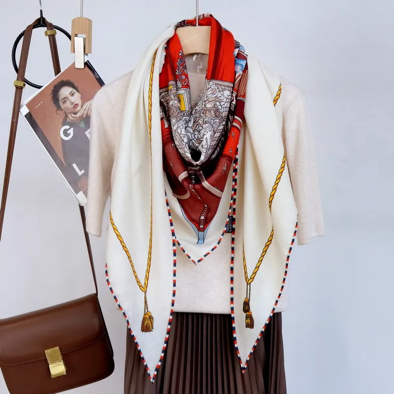 Agujeros de mezcla de lana y seda con forma triangular, chales enrollados a mano, bufandas, bolsa, decoración de ropa, accesorios para el cuello, regalo para amantes de la madre