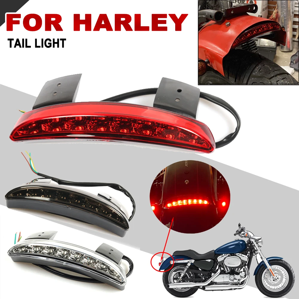 

Motorcycle Lights Rear Fender Edge Red LED Brake Tail light For Harley Davidson Touring Sportster 1200C XL883 XL 883 1200R 1200N