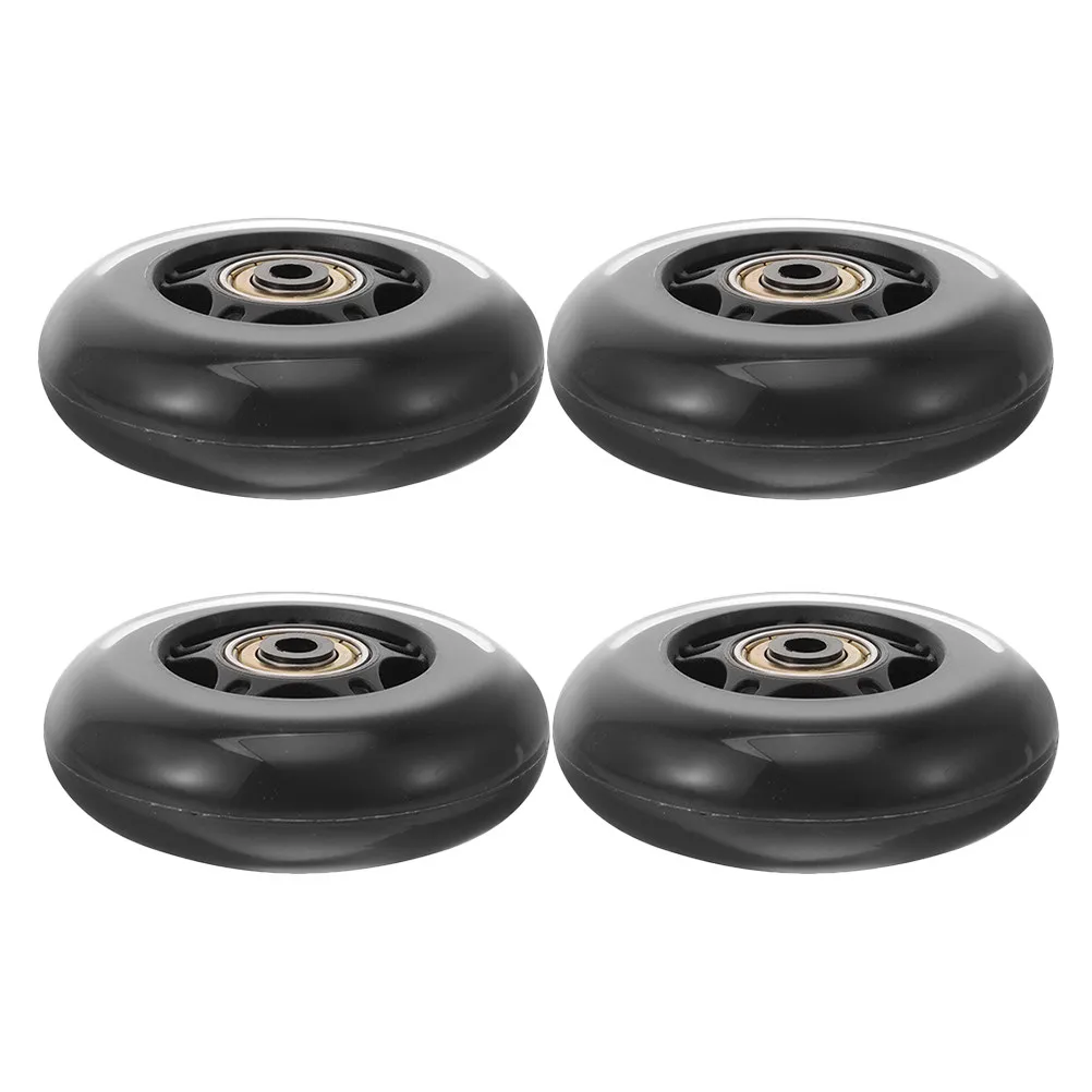 4pcs Transparent Replacement Wheels For Luggage Silent Wheels 2.5 Inch Furniture Luggage Replacement Roller Skate Bearings