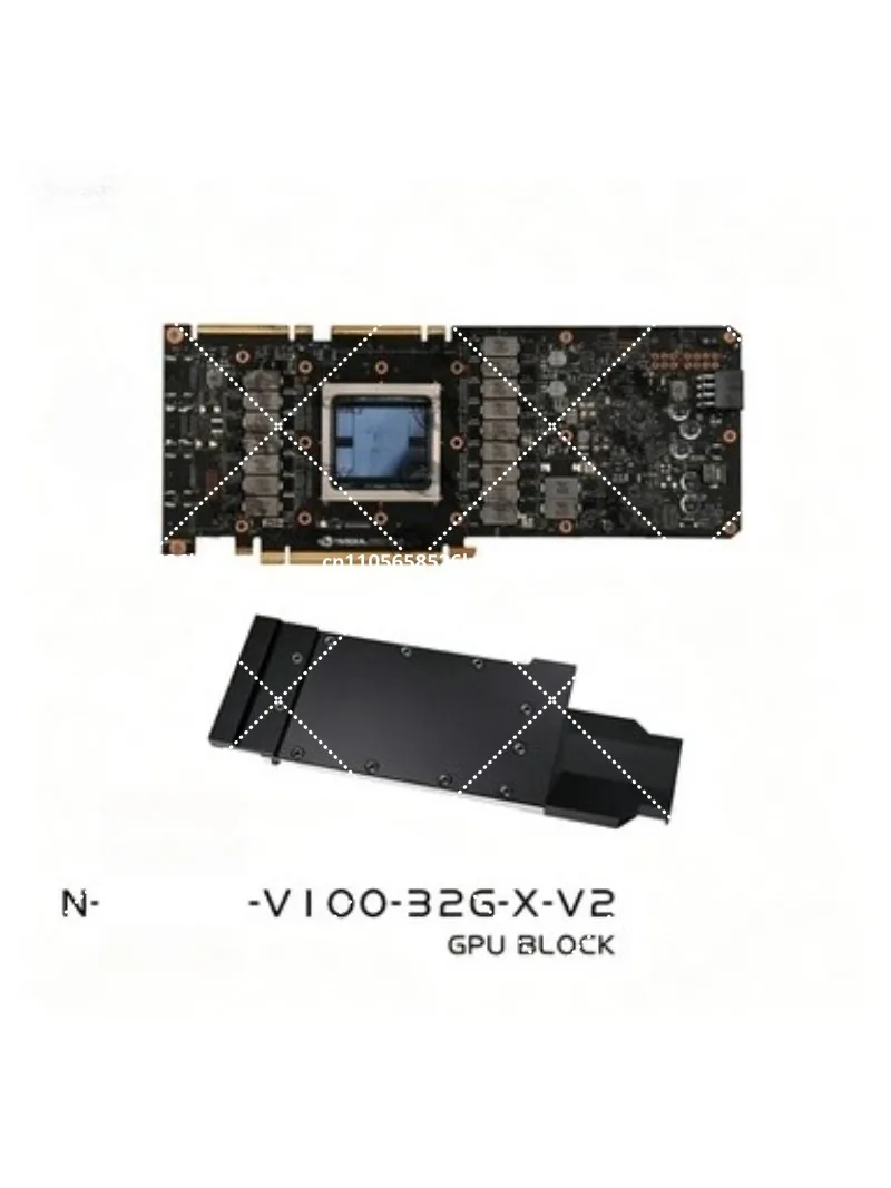 Water Block for V100 32GB FHHL GPU Liquid Cooling Copper Anti-Corrosion