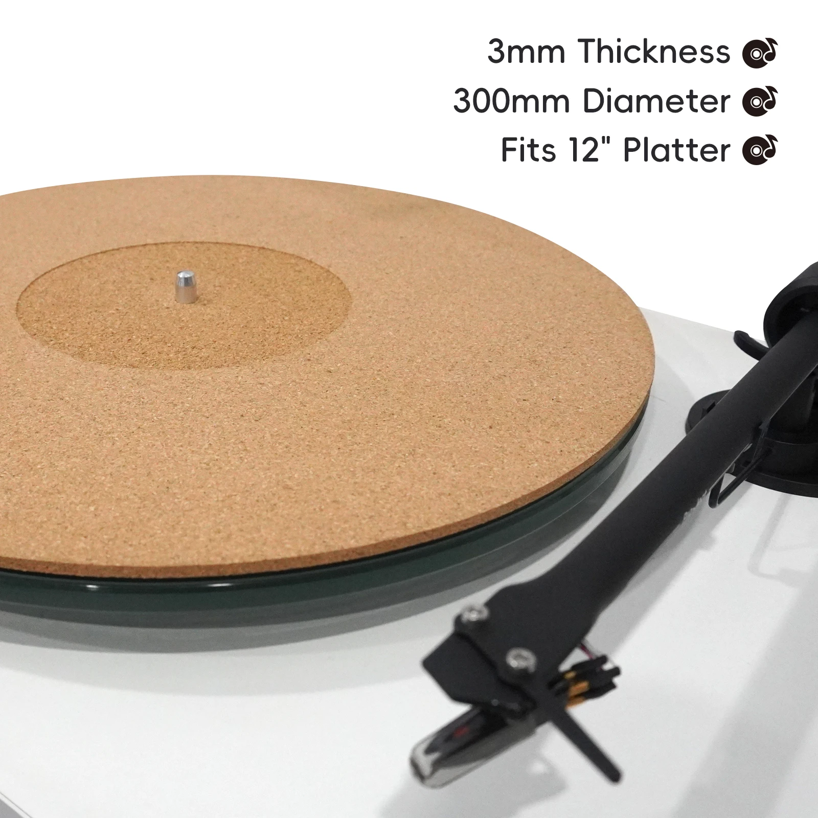 New Cork Anti-Static Turntable Platter Mat Slip Mat 3mm Durable Thick Turntable Mat For Phonograph LP Vinyl Record Players