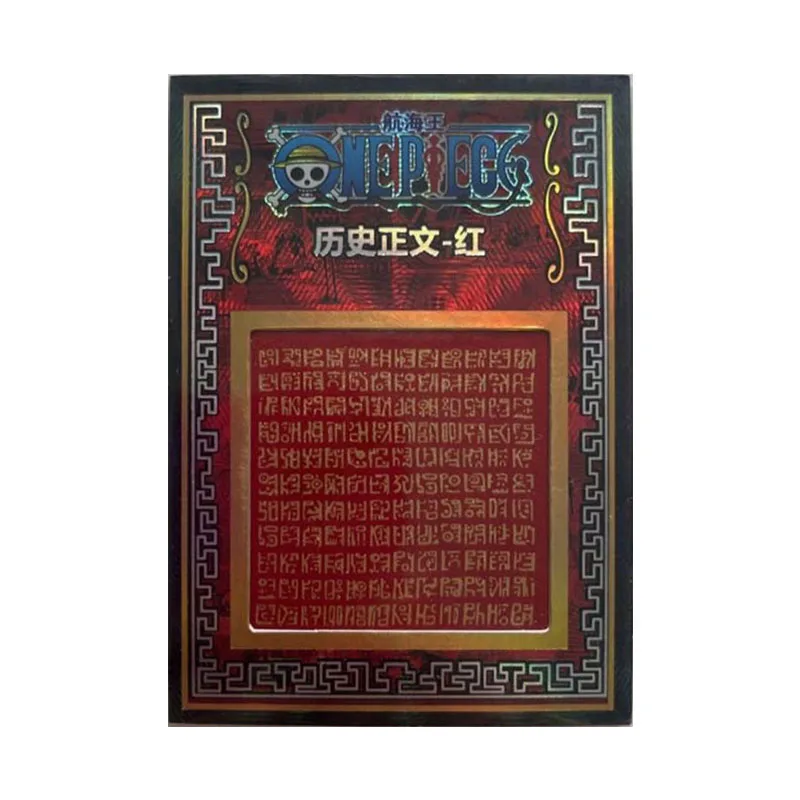 Anime ONE PIECE Rare History Text Foil Stamping Laser Refraction Game Cards Toys for boys Collectible Cards Birthday Present