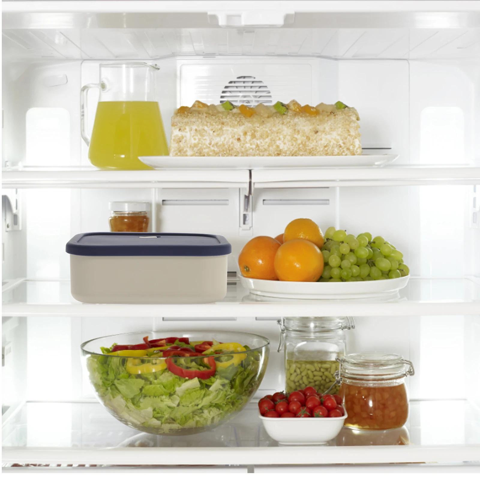 

Silicone Reusable Meal Box Portable Heat-Resistant Food Container Multi-Function Compact Lunch Supply Food Container