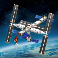 Space Aerospace Series Building Blocks Tiangong Space Station Satellite Creative Model Bricks Toys