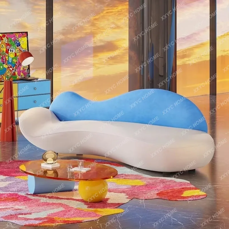 

ML Modern minimalist high-end curved sofa beauty salon studio lounge area sofa