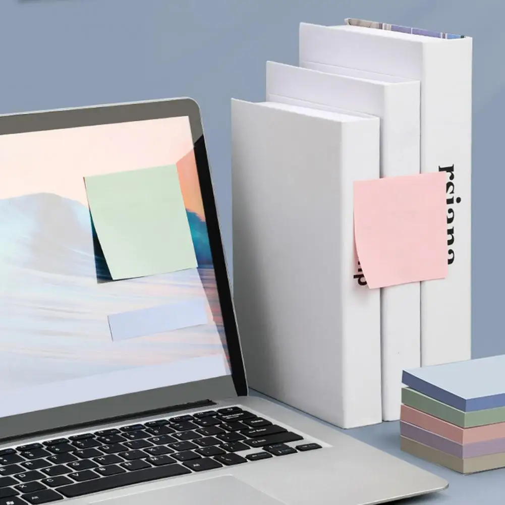 Reliable Adhesive Notes Morandi Memo Notes Morandi Colored Memo Notes Pad Smooth Writing Paper Adhesive Indexing for Office