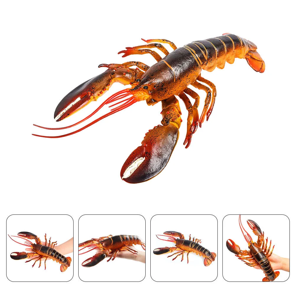 Lifelike Lobster Statue Realistic Simulation Figures Decoration Animal Figurines