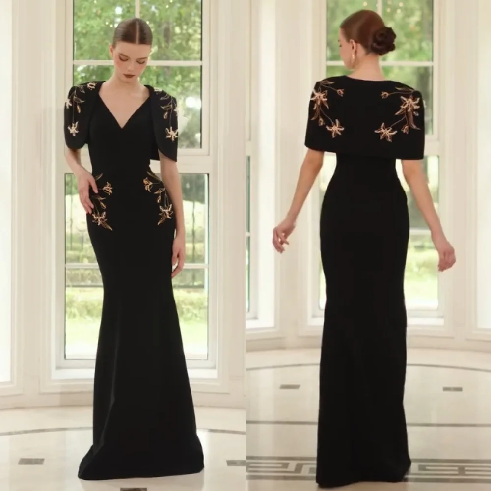 

Customized Formal Evening Jersey Beading Classic Mermaid Long Dresses Bespoke Occasion Party Elegant Sparkle فساتين الحفلات