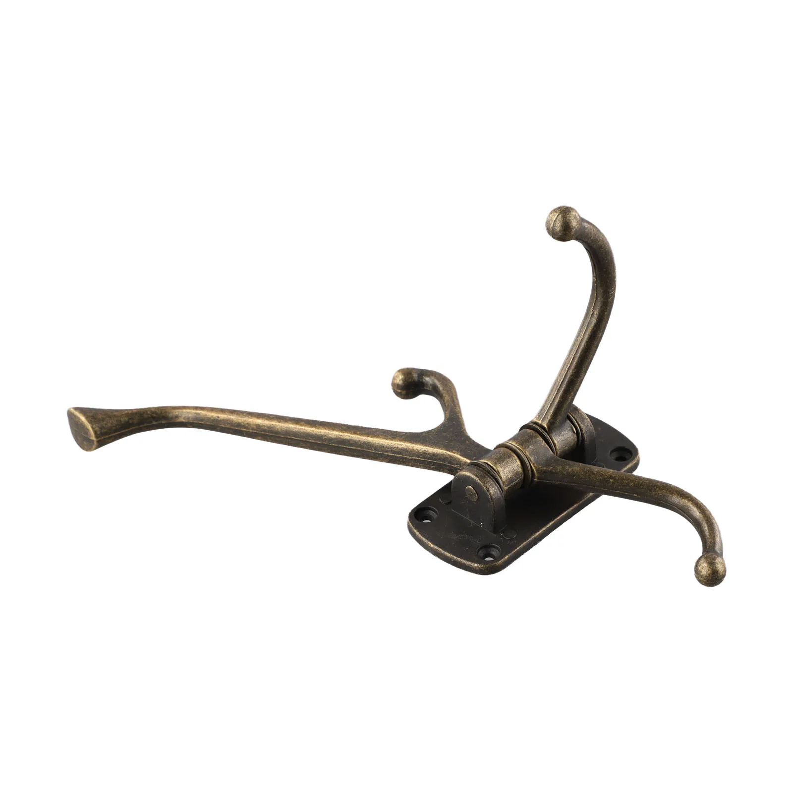Bronze Hook Hanging Hook Adjustable Arms Easy Installation Multipurpose 3 Arms Design Practical Clothes Hanging Solution
