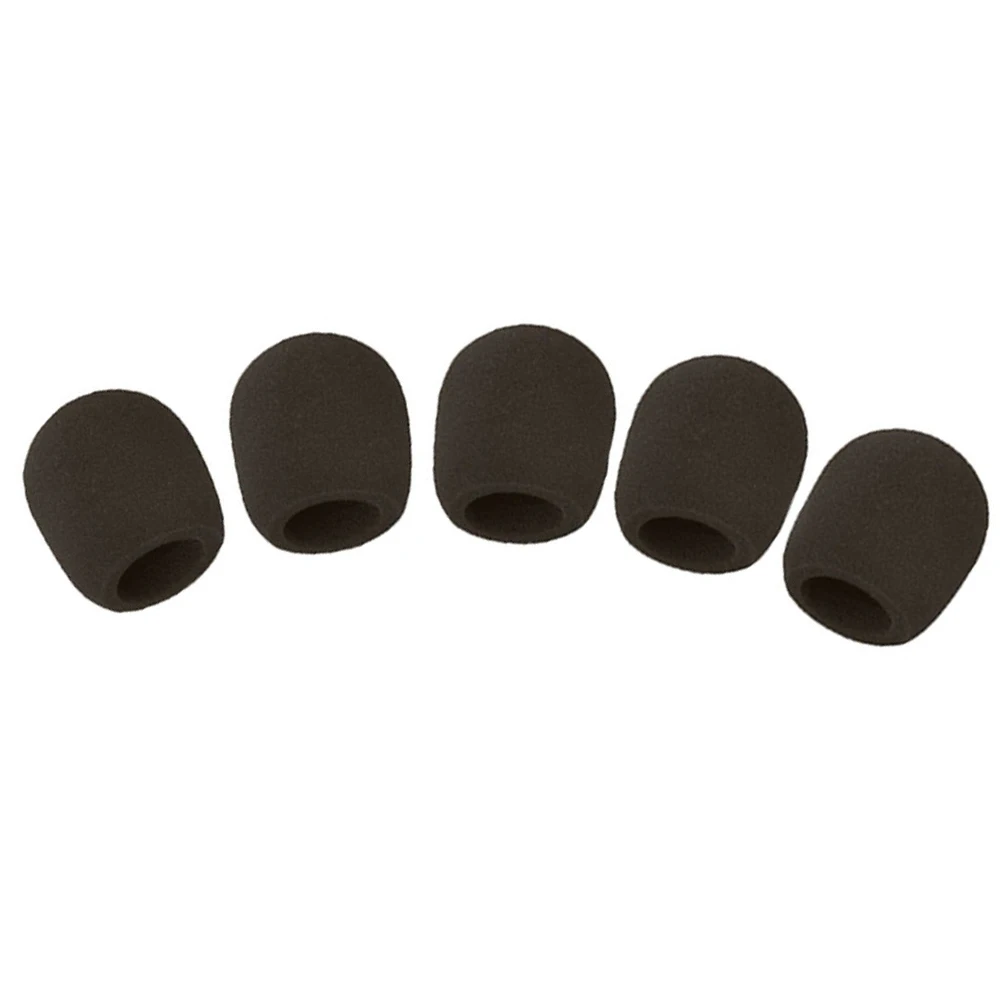 Microphone Ball Sponge Foam Cover (Set of 5, Black)