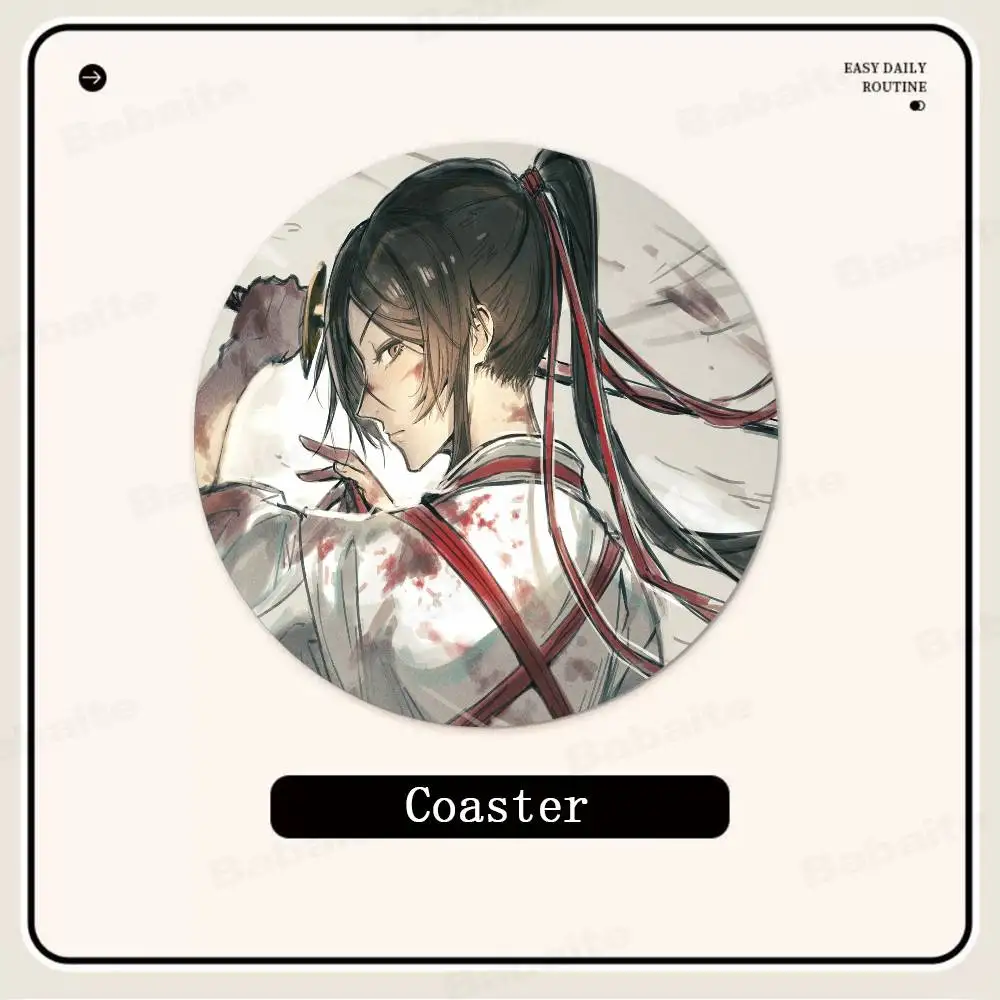 Anime Jigokuraku Hells Paradise 1pc Pattern Coaster Tea Cup Heat Insulation Pad Anti-scalding Anti-slip Table Bowl Plate Mat 6