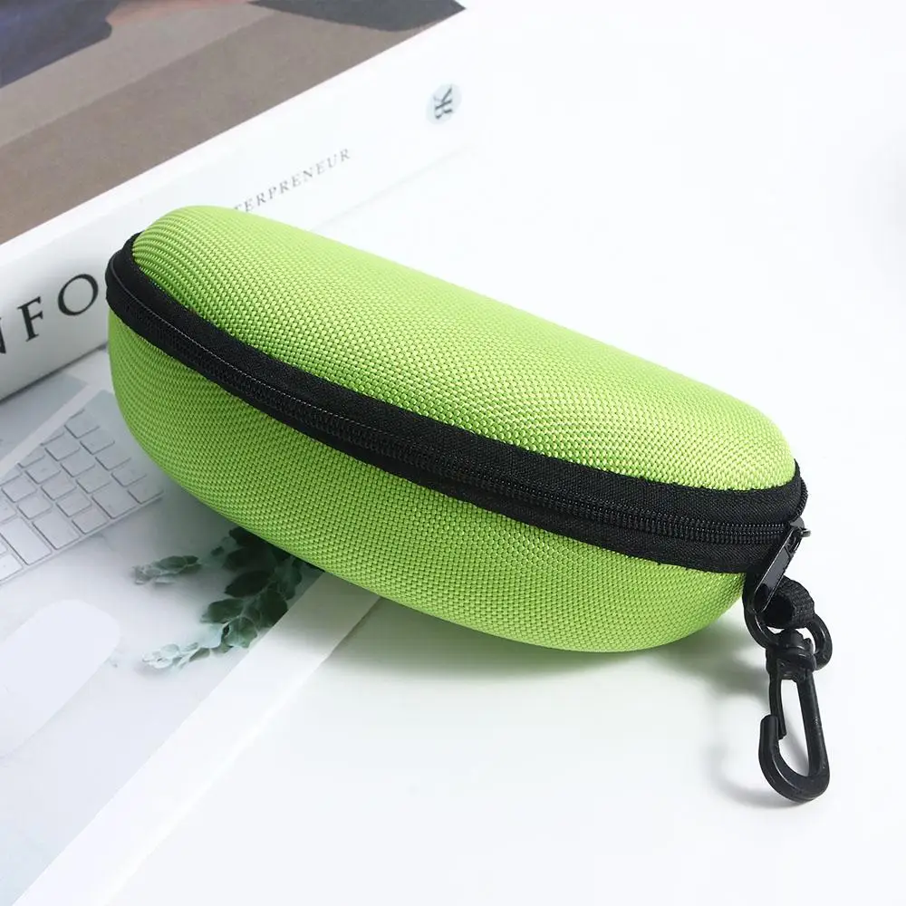 Multi-color Eyeglasses Protector Case with Hook Men Women Zipper Box Shell Clam Pouch Eye Glasses Box Hard Case Sunglasses Bag