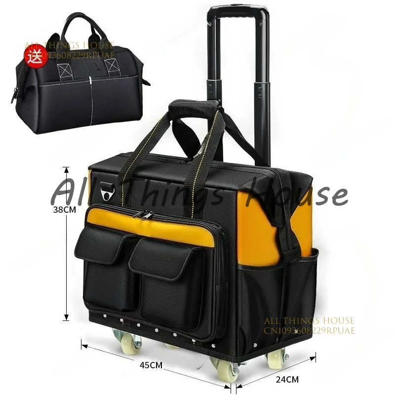 

Wheeled Tool Kit, Sturdy and Durable, Pull Rod Tool Kit, Industrial Grade Portable Hand Pulled Cart