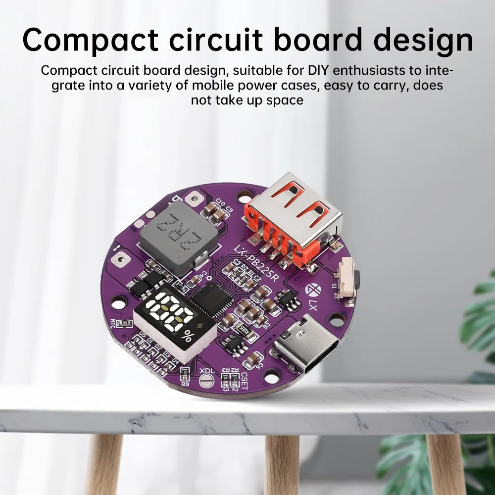 22.5W Digital / LED Display Fast Charging Mobile Power Bank Module Type-C USB Circuit Board Support PD/QC/AFC/FCP/SCP/VOOC