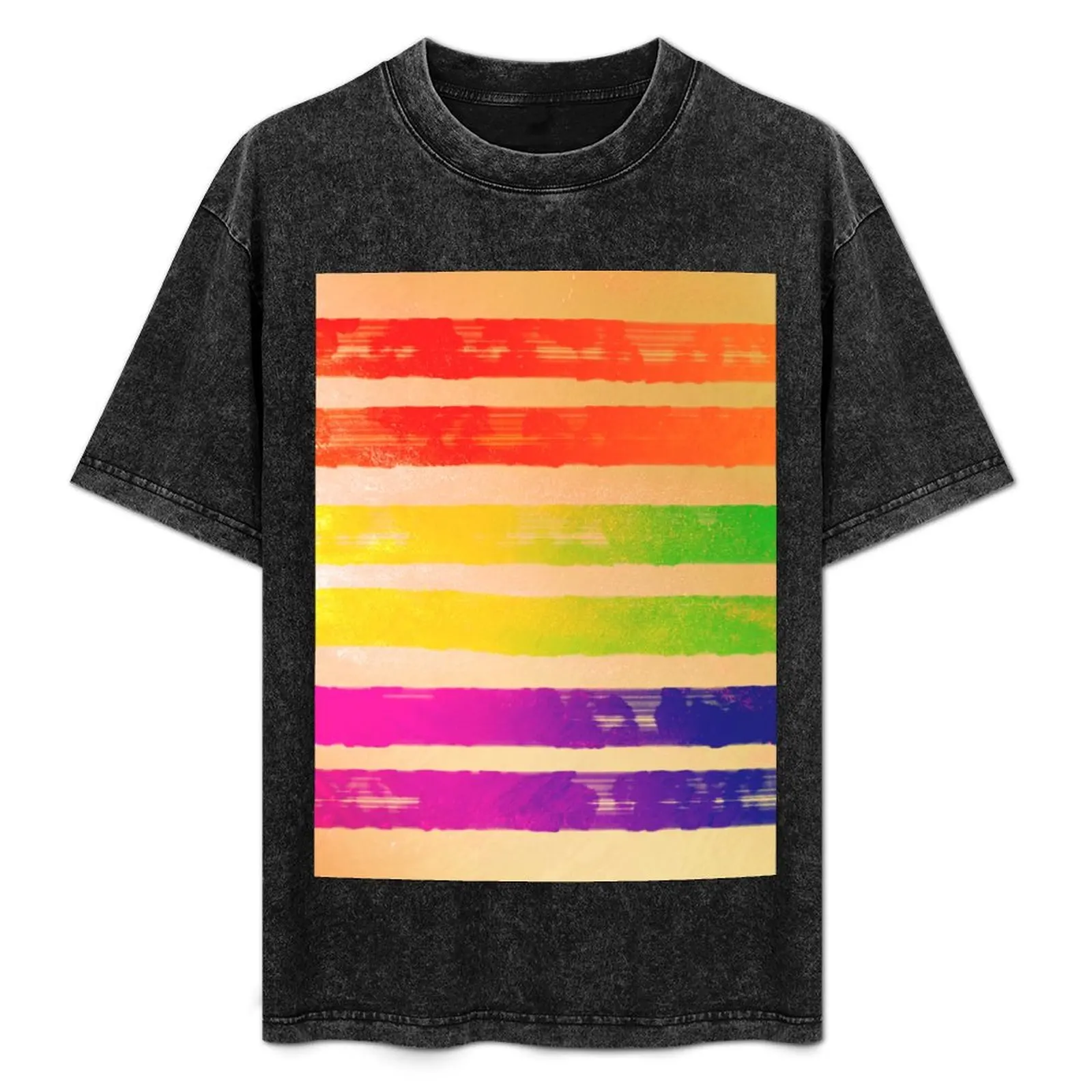 

LXP Roygbiv T-Shirt Trendy Casual Short Sleeve Shirt
