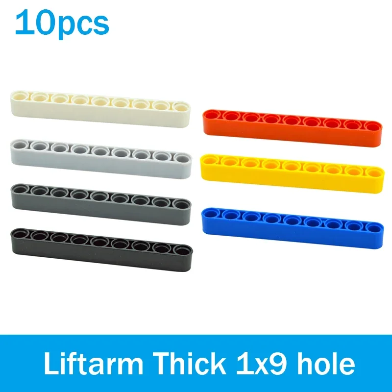 DIY Liftarm Thick 1x9 hole arm Bricks Compatible Assembles Particles MOC Parts Building Blocks Technical Educational Toys 40490