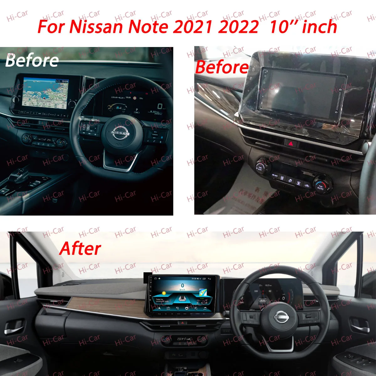 2 Din Android Car Stereo for Nissan Note 2021 2022 Radio Touch Screen Carplay GPS WIFI 4G Navigation Autoradio Head Unit