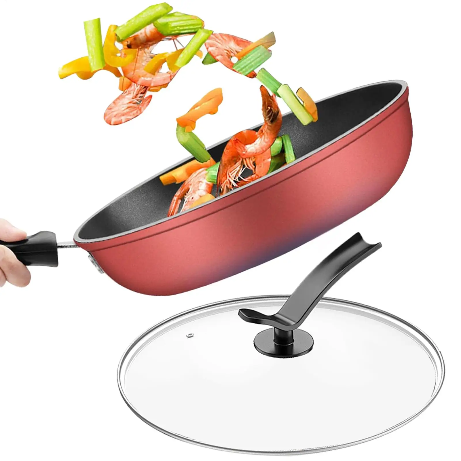 

Frying Pan For Eggs Induction Nonstick Frying Pan With Lid Ergonomic Cooking Skillet Kitchen Tool For Breakfast Pancake Dinner