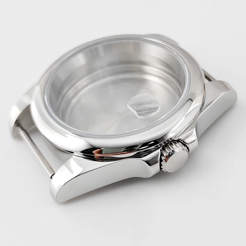 40 мм серебристый, золотой корпус для часов из нержавеющей стали, сапфировое стекло для NH35 NH36 ETA2824 PT5000 ST2130, часть автоматического механизма