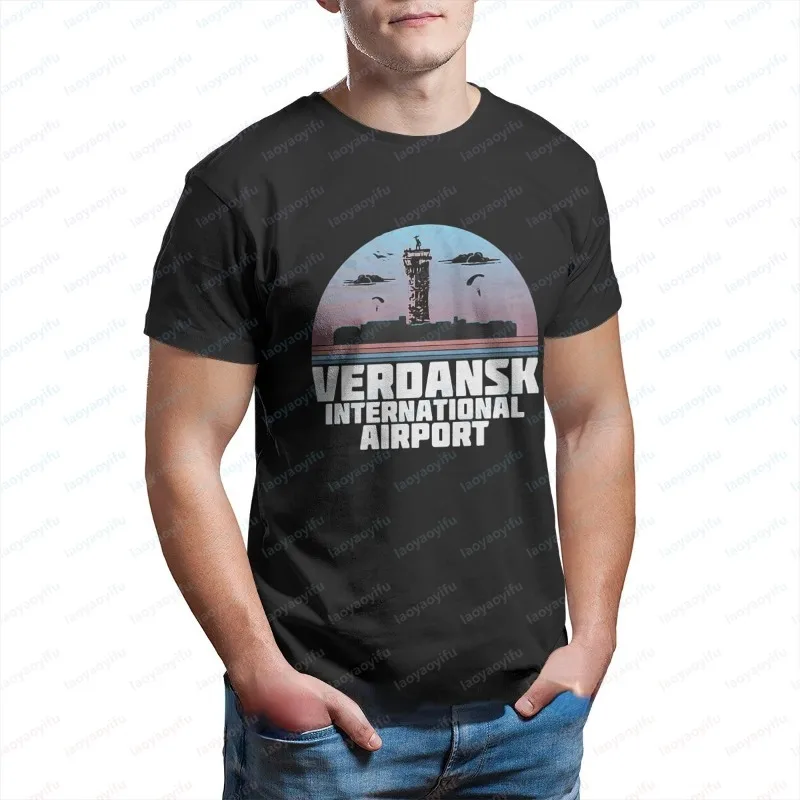 Men Clothing Verdansk International Airport TShirt for Men COD Warzone Game Graphic Tshirts Male Camisetas Ropa Hombre Custom