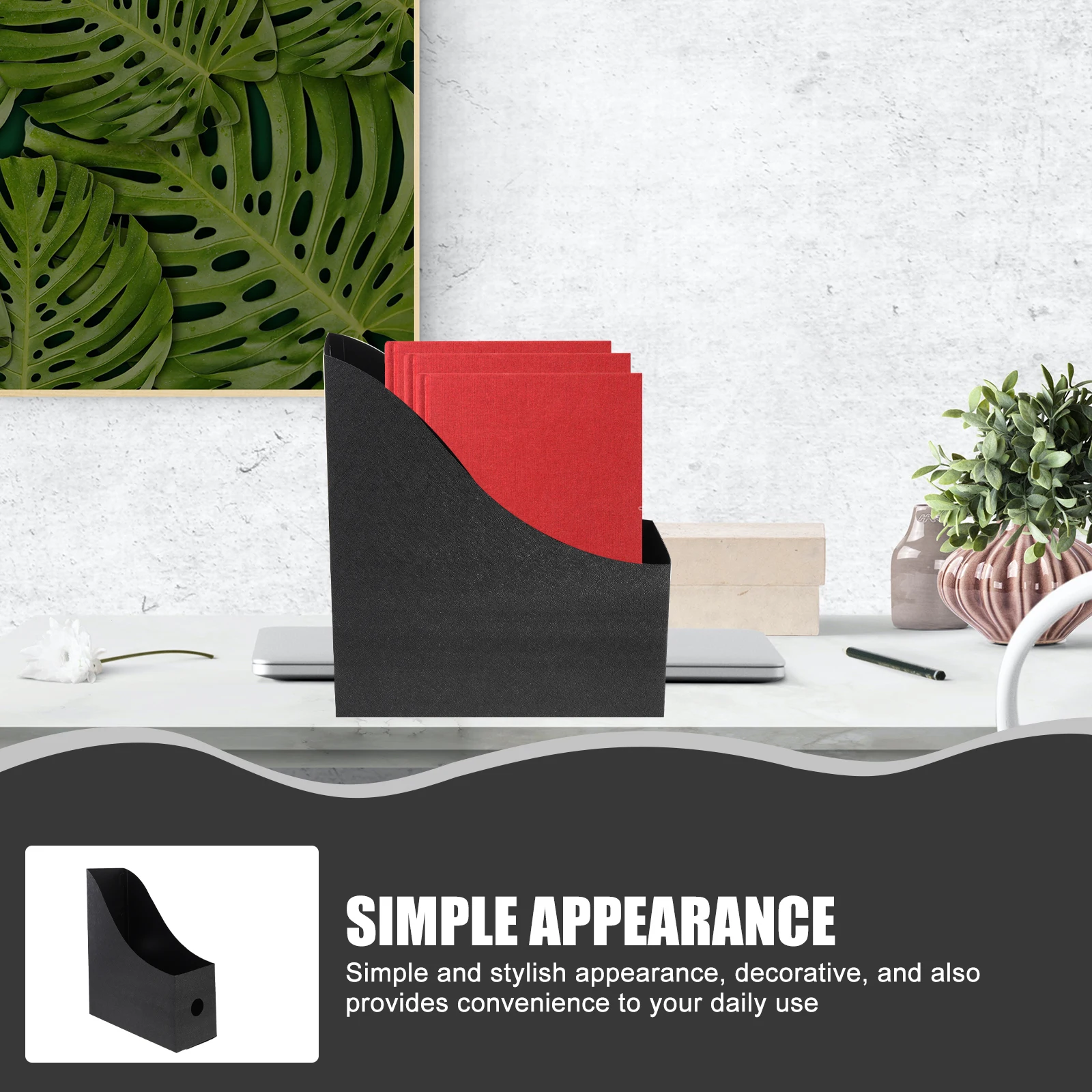 2 Pcs File Rack ganizer PP Magazine Holder Office Book Storage Bins Wear Resistant Desk ganizers for Student Classroom Library