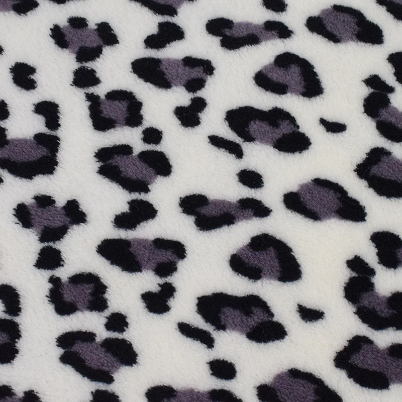 Flannel Leopard Print Fabric, Plush Polyester, DIY Fleece Fabric, Home Clothing, Pajamas, Handmade Sewing, Quilting