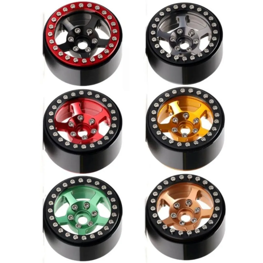 

4Pcs CNC Aluminum Alloy 1.9 Inch Beadlock Wheel Rim for 1/10 RC Crawler Car Axial SCX10 90046 RR10 Wraith TRX4 Redcat Gen8 D90
