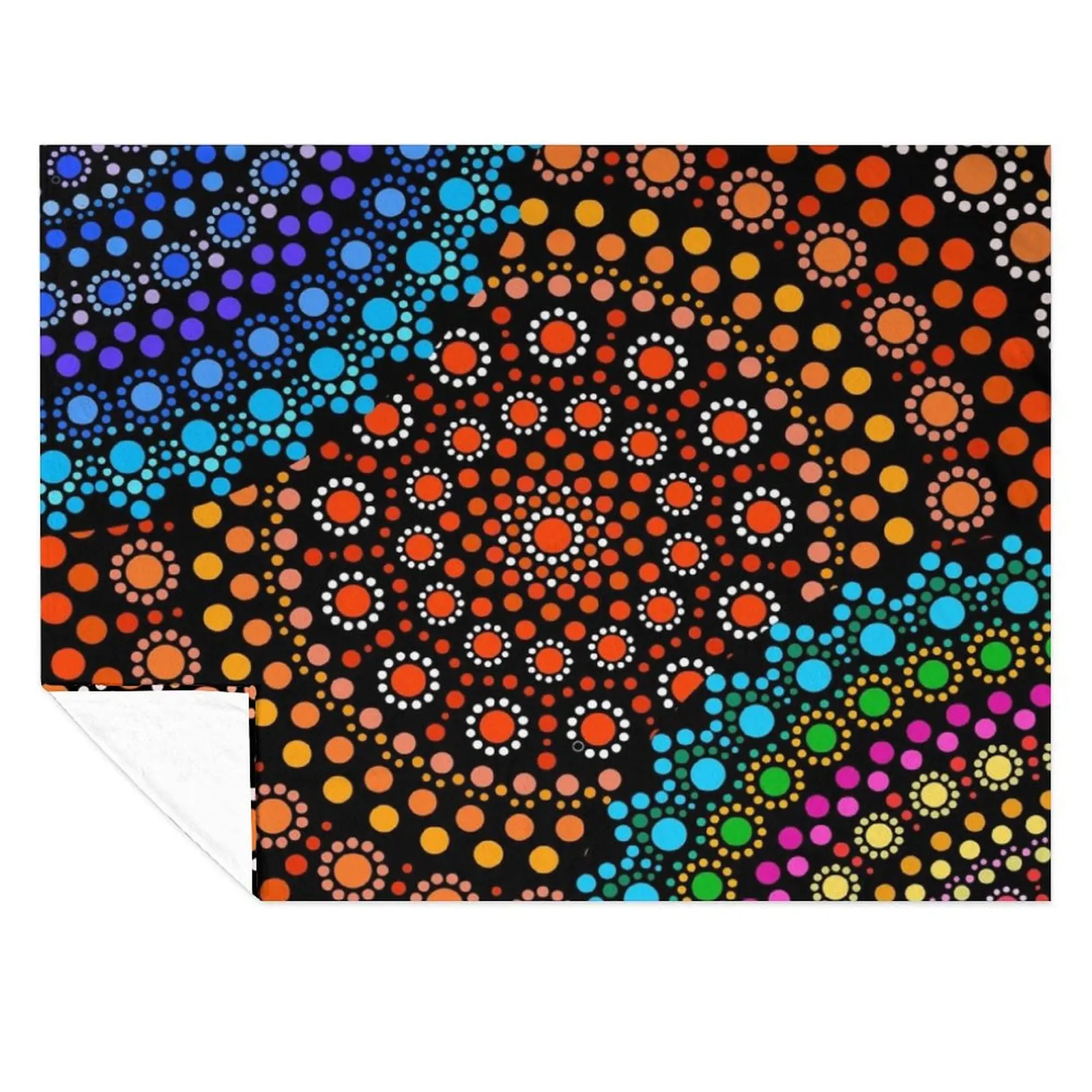 

Aboriginal Art Aborigine Australian Indigenous aboriginal Flag autochthon Bigambul Points Circle Day Gift For Moth Throw Blanket