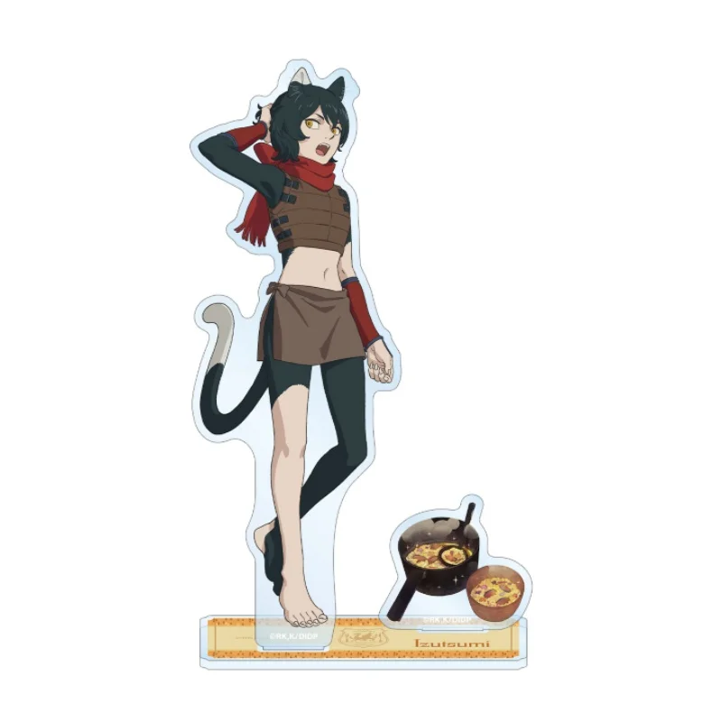 Anime Dungeon Meshi Laios Toude Attached Food Aessories Acrylic Stand Model Plate Keychains Desktop Ornament