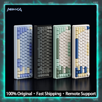 Monka A75 MAX Mechanical Keyboard Customized Hot Swappabale 2.4g bt Wireless CNC Aluminum Control Knob Dynamic RGB Game Keyboard