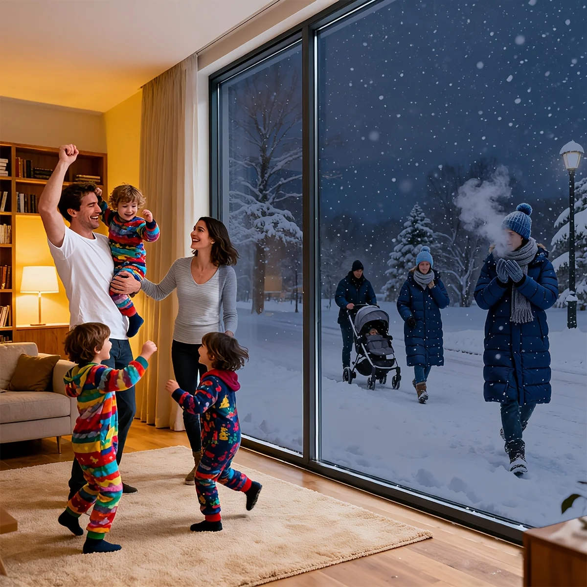 One Way Mirror Effect Window Film Static Non Adhesive Glass Covering Sun Heat Blocking UV Protection for Living Room & Office