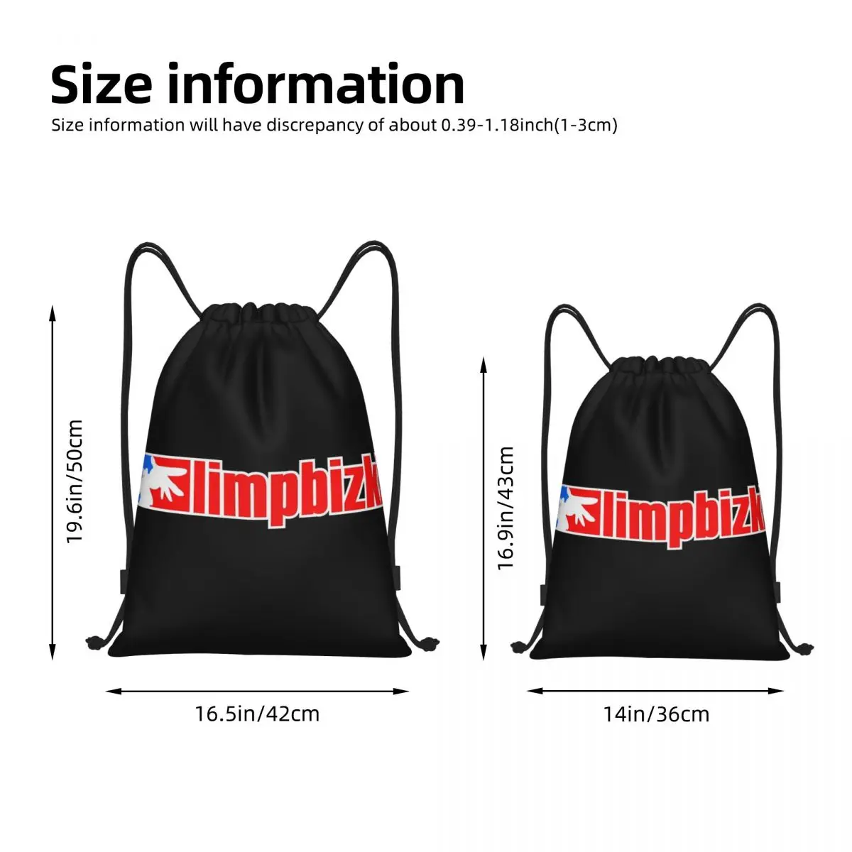 Limp Bizkit Rapcore Portable Drawstring Mochila, Sacos De Armazenamento, Ao Ar Livre, Esportes, Viajando, Ginásio, Yoga