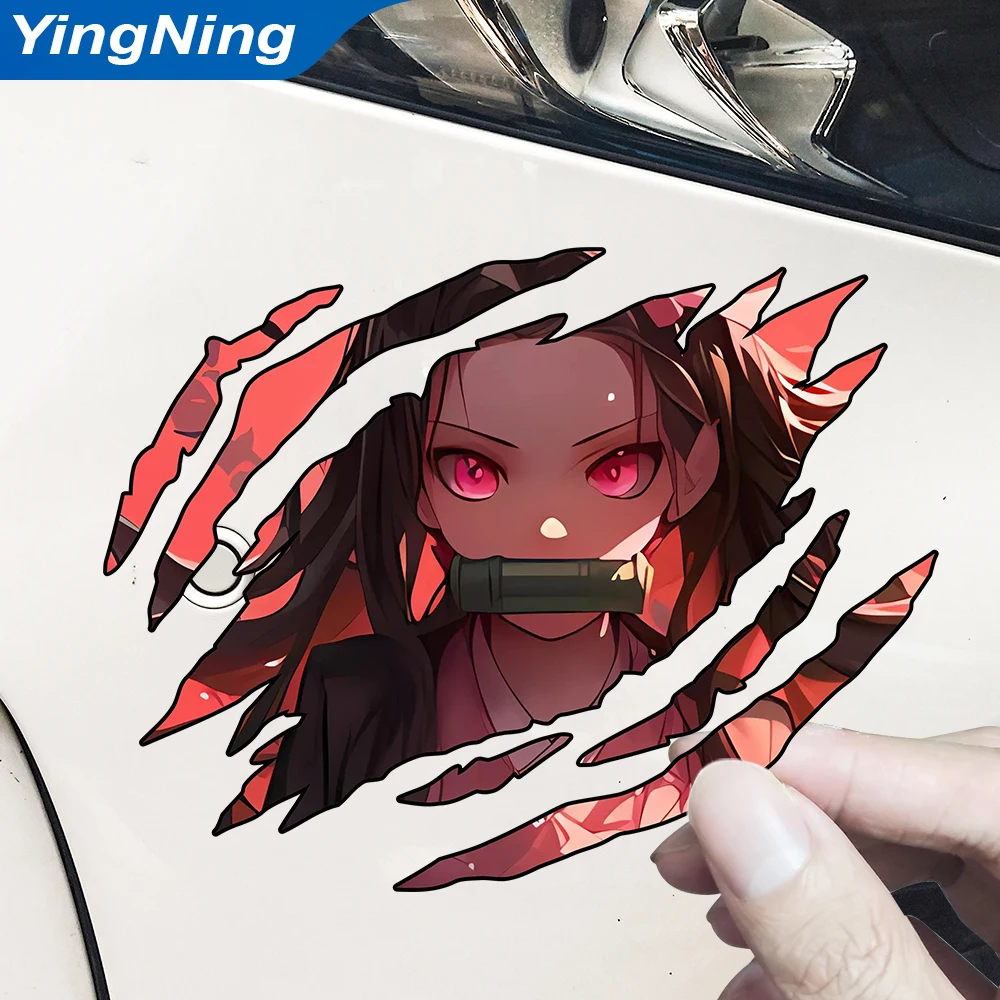 

Anime Nezuko Scratch Mark Car Sticker Personalized Scratch Cover Decoration PVC Waterproof Decals Auto Accessories 8cm/13cm/18cm