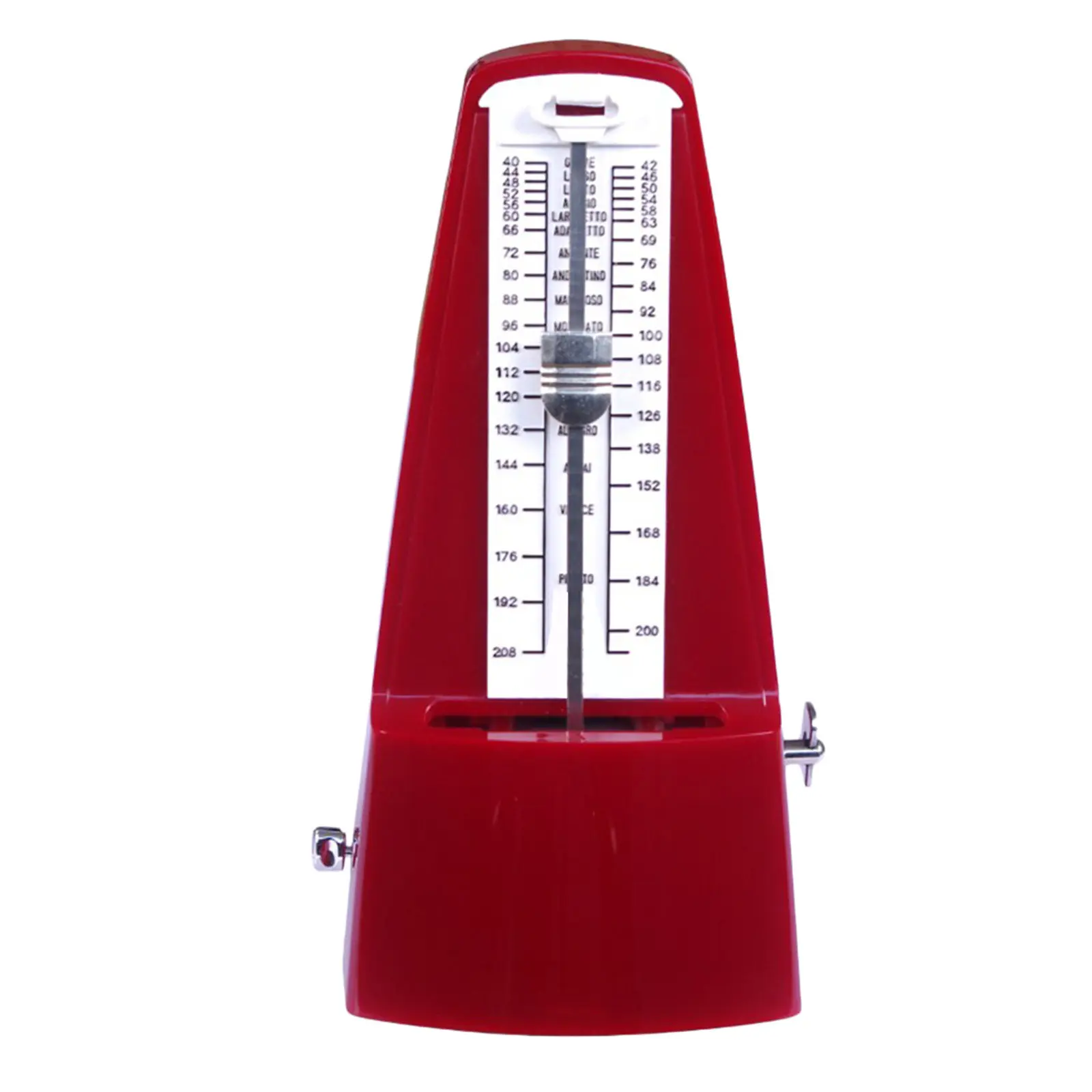 Mechanical Metronome Red High Accuracy Audible Click Bell Ring Effective Practice Tool Piano Guitar Violin Bass Rhythm Trainer