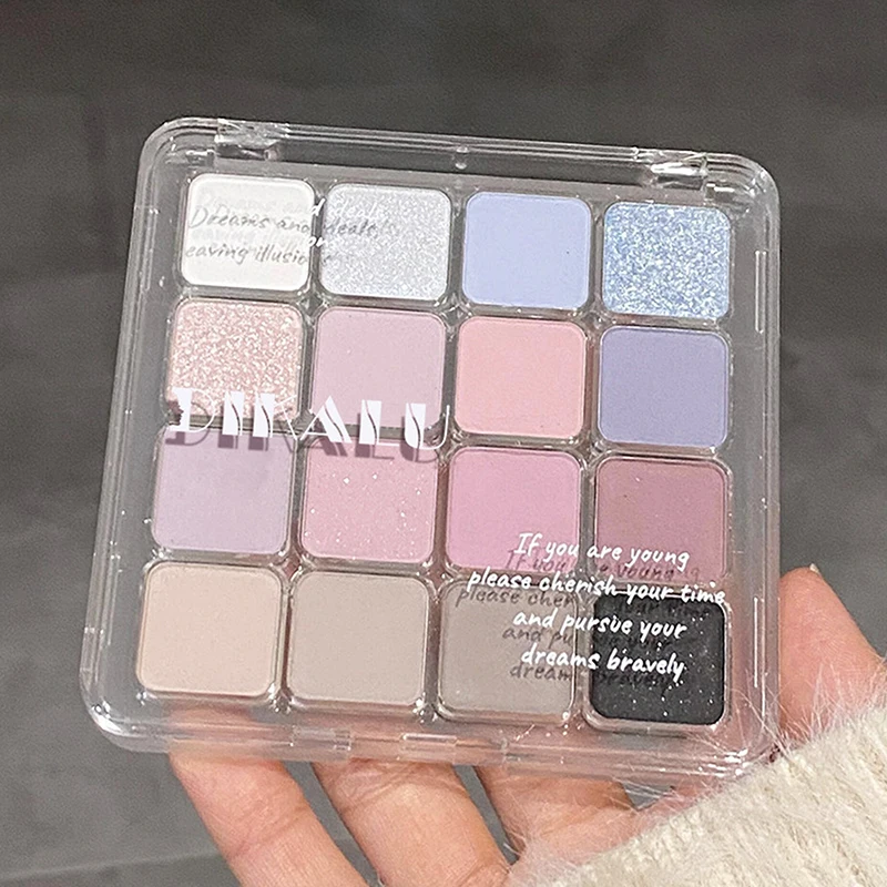 Paleta de resaltadores y contorno de atardecer de 16 colores DIKALU: maquillaje de ojos y rostro resistente al agua, duradero, unisex, certificado