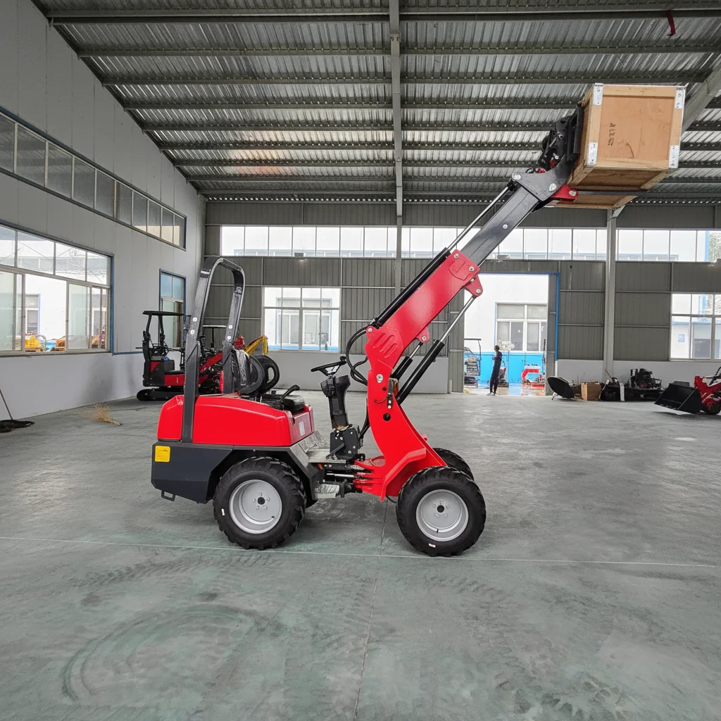 Mini Telescopic Boom Wheel Loader Articulated Small Front Loader Multifunctional Telehandler Machine