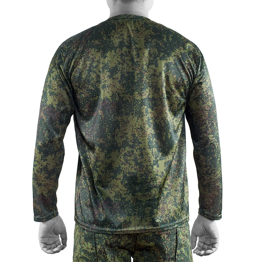 Military Camouflage Tactical Combat Long T-Shirt Training Hunting Quick-Drying Gym T Shirts 4XL