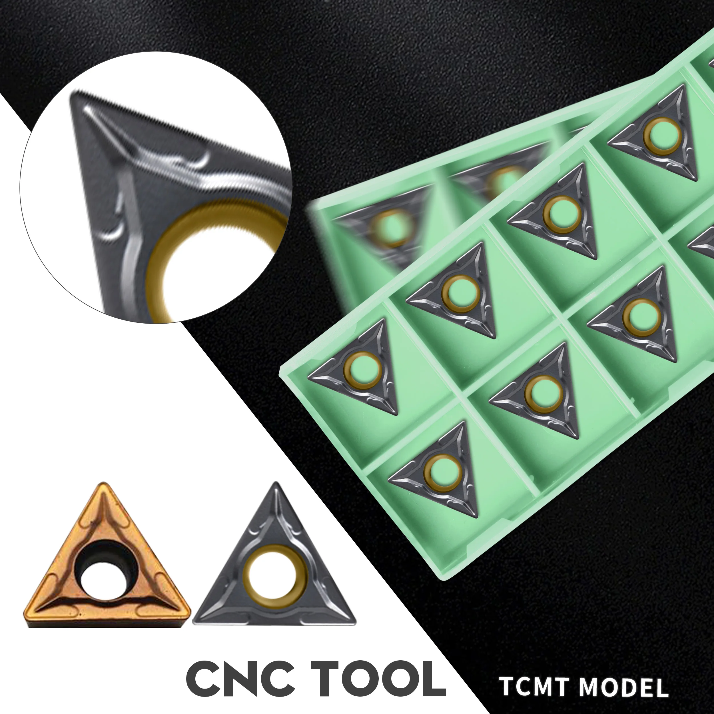 

Internal Turning Inserts TCMT090204/08 TCMT110204/08 TCMT16T304/08 Carbide Blade CNC Lathe Cutting Insert Processing Steel Parts