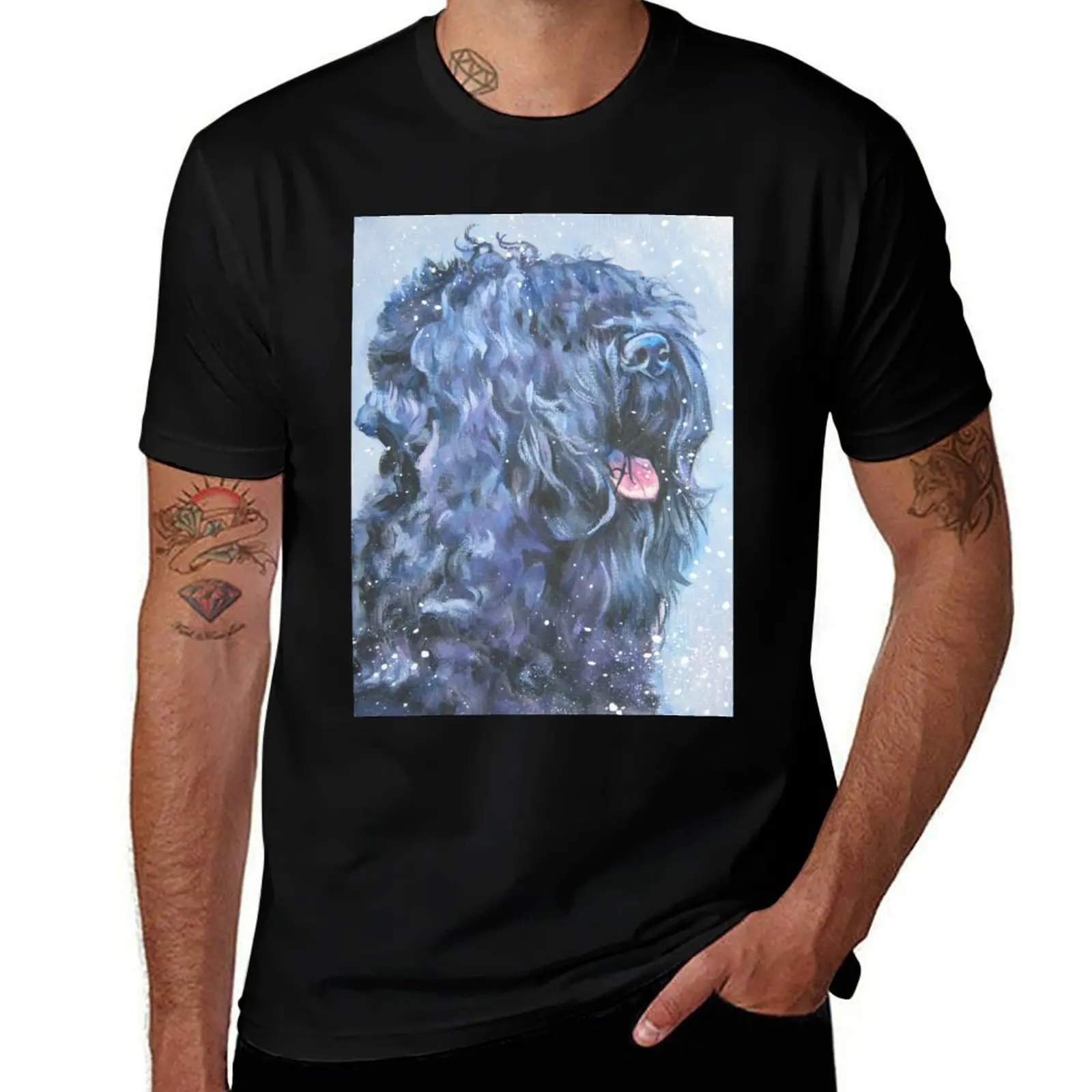 

Terrier Painting essential t T-Shirt Black man shirt cotton shirt Russian t Art Fine T-Shirt