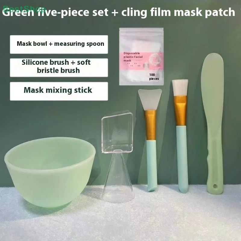 Juego de herramientas para el cuidado de la piel, cepillos de silicona para mascarilla Facial, cuenco para salón de belleza, cuchara, máscara, cepillo de película de barro, herramientas de belleza DIY para el cuidado de la piel