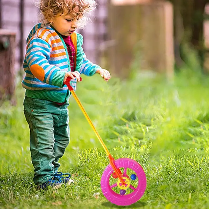 Trotteur à pousser avec roues pour enfants, jouet attrayant, poignées amovibles, poussette multifonctionnelle pour enfants, dimensions, vieillissement, apprentissage