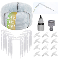 5-50m High-quality 1/4'' Transparent PVC Hose 4/7mm Drop Arrow Garden Automatic Irrigation System Spray Kit for Greenhouse