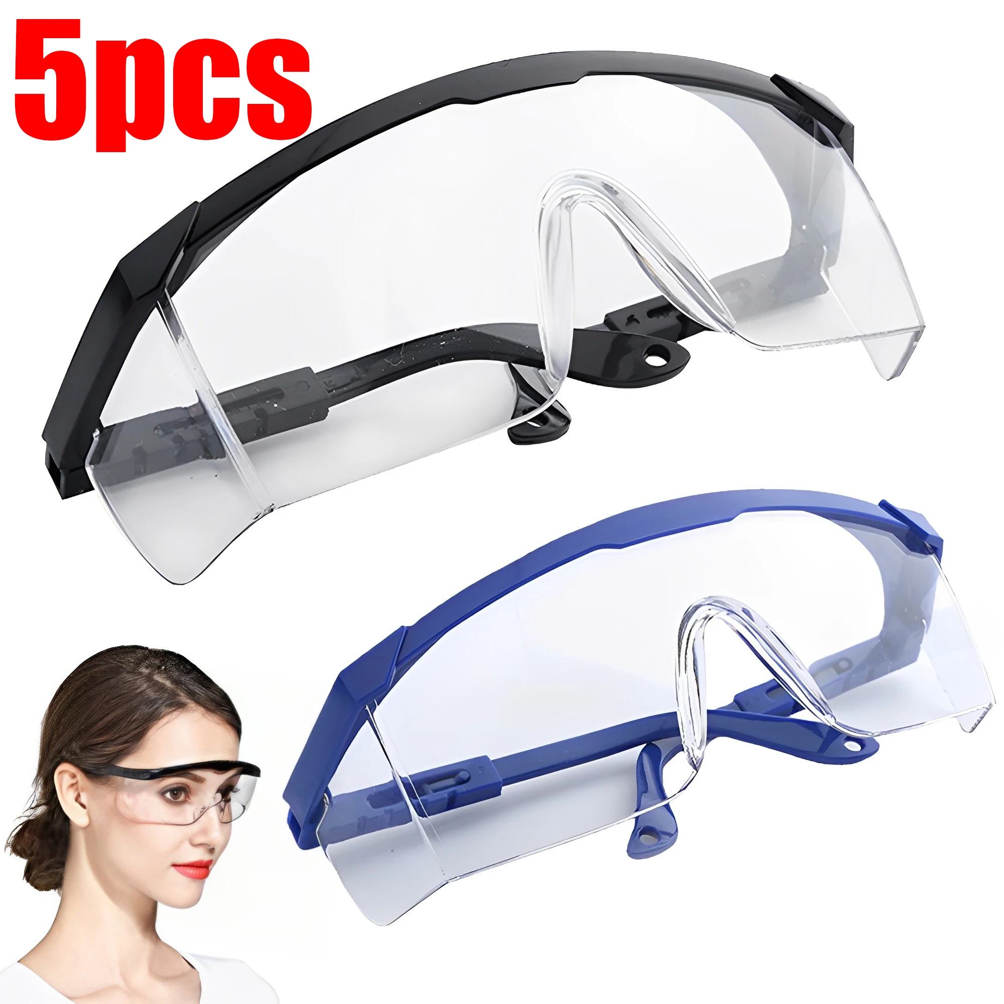 3Pcs Anti-Splash Work Safety Glasses Eye Protecting Lab Goggles Protective Industrial Wind Dust Proof Goggles Cycling Glasses