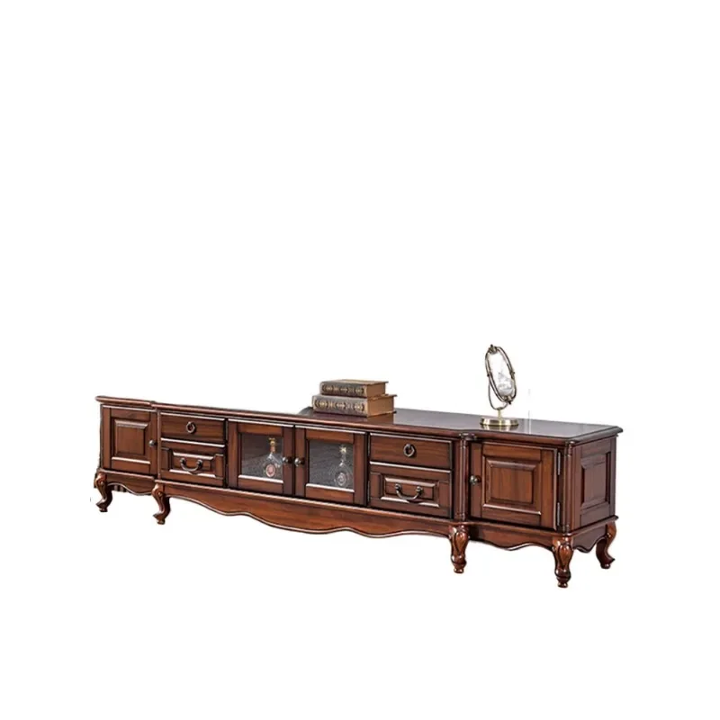 

North American black walnut all-solid wood TV cabinet living room modern simple household small apartment