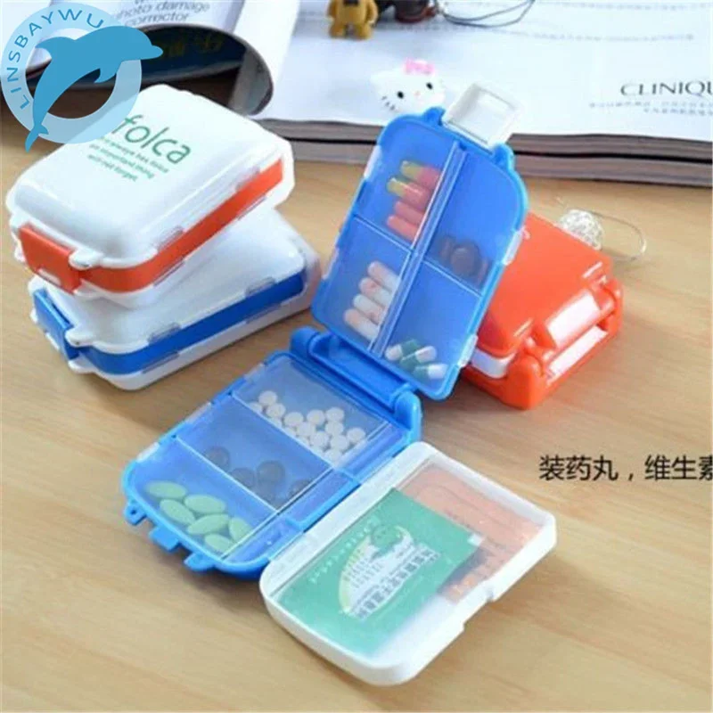 Folding Pill Case Medicine Drug Pills Organizer Storage Boxs Portable Pharmacy Capsule Tablet Container Empty Pillbox Cases