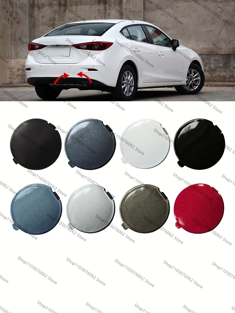 Rear Bumper Towing Hook Cover For Mazda 3 Axela Sedan 2013 2014 2015 2016 2017 2018 2019 Tow Hauling Eye Trailer Cap Housing