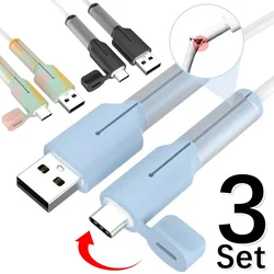 Silicone Charger Cable Winder Protector USB Type C Anti-break Protective Sleeve For iPhone 16 Samsung Xiaomi Huawei Cord Cover