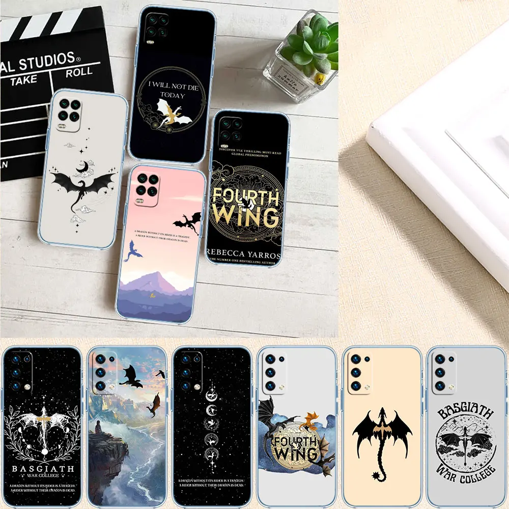 Funda Transparente de Silicona KH28 con Diseño de Dragones de Cuarta Ala para Motorola Moto G7 G8 G9 G84 G85 G73 G24 G15 Z2 Play Power Plus